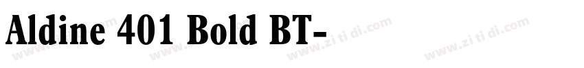 Aldine 401 Bold BT字体转换